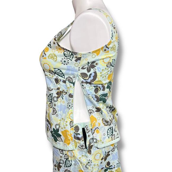 Aventura Clothing Womens Tank Top Skirt Matching Set Floral Print Size 14 Large - Picture 9 of 16